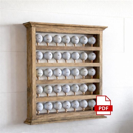 Golf Ball Display Case Woodworking Plans PDF | DIY Golf Memorabilia Shelf | Wooden Balls Stand - Etsy Canada