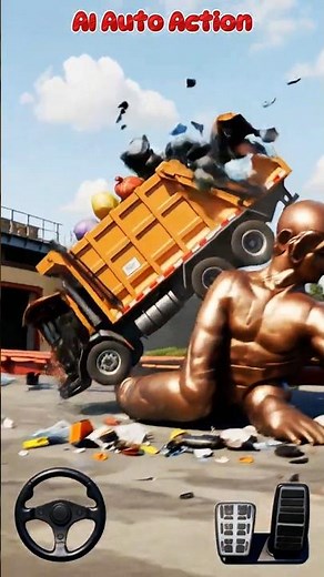 GARBAGE TRUCK ROLLERCOASTER JUMP! 🎢💥 Epic Slow-Mo Crash