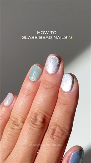 #glassbeadnails #nailarttutorial #velvetnails #satisfying