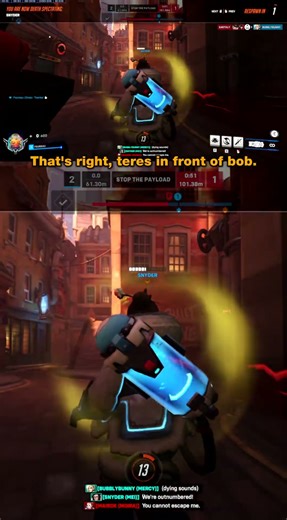 Mercy's INSANE 1HP Clutch Save vs. BOB! 🤯 #OW2 #Mercy #Clutch