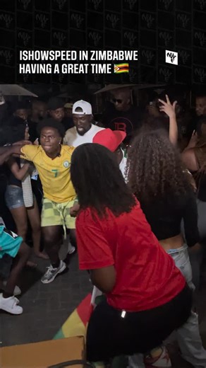 IShowSpeed in Zimbabwe 🇿🇼 Dancing with locals, sharing laughs, and enjoying the moment. Pure cultural connection. 🎥 @queenofhearts_cafe | NWE