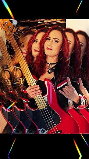 Happy Weekend!🤘 #weekendvibes #2026 #redhair #bassist #leather @BURNING WITCHES OFFICIAL
