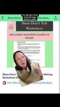 TPT Resource: Show Don't Tell Activity Worksheet
