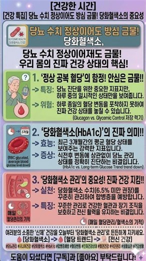 의사들이 공복 혈당보다 100배 중요하게 보는 '당화혈색소'란?