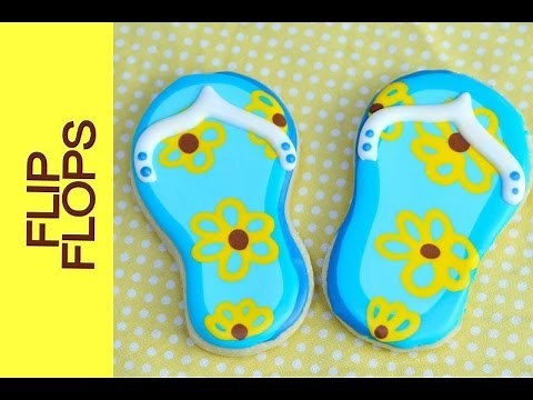 FLIP FLOP COOKIE TUTORIAL, DECORATING WITH ROYAL ICING