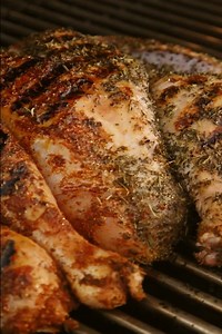Half-and-half barbecue turkey cajun heat meets herb freshness