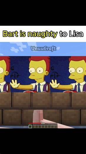 Lisa's punch to Bart #minecraft