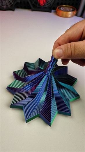 GRM3D on Instagram: "3D Printed Expanded Sensory Fidget Star Daily Dose - Day 720 🗃️Model: makerworld 🖨️Printed On @creality3d K2 Pro 🧵Filament: @3dhojor_official 🧑‍🎨 Designer: Blueprint3d ➡STL In BIO! #3dprinting #creality #fidget #fidgettoys #asmr"