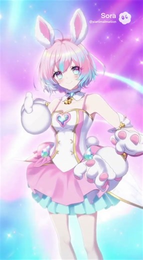 Cute bunny girl #ai #cute #animalmation