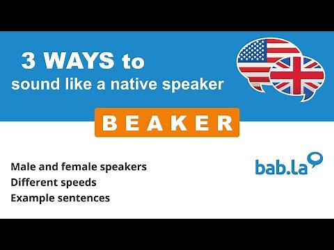 BEAKER pronunciation | Improve your language with bab.la