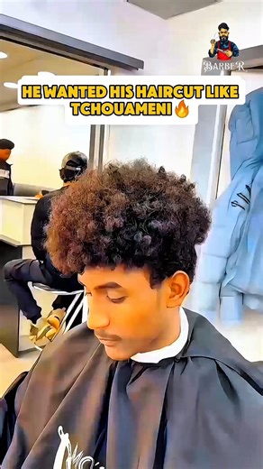 He asked for the Aurélien Tchouaméni Haircut... (INSANE TRANSFORMATION) #shorts #hairstyle #barber