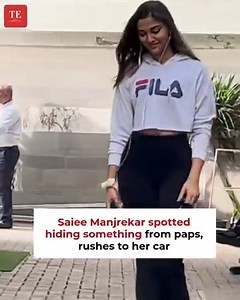 39K views · 57 reactions | What’s #SaieeManjrekar hiding? Actress dashes to her car avoiding paps | ETimes | Facebook