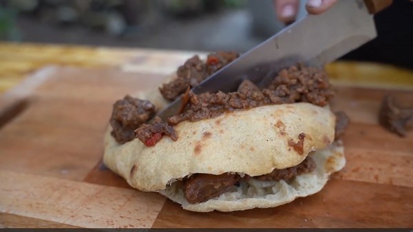 Delicious grilled beef meat with veal sauce recipe