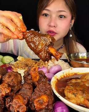 mutton curry, fat curry with rice eating mukbang #shorts #spicyfood #mukbang #food @munch43 🌶 🔥