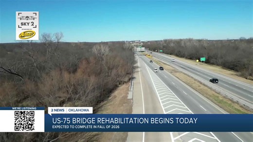 US-75 bridge construction in Jenks to cause major traffic delays through November 2026