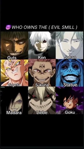 Who Owns the Most Evil Smile in Anime? 😈🔥