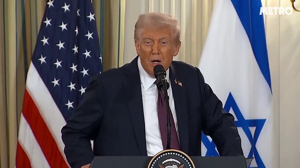 Trump rants about UN teleprompter and his pronunciation of 'Abraham' during Gaza peace plan remarks