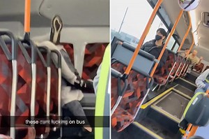 Couple caught having sex on a public bus