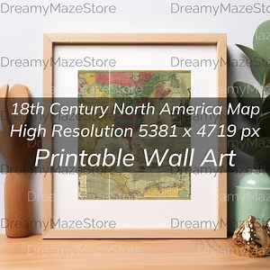 18th Century North America Map | Colonial US & Canada | Antique Historical Map Poster - Etsy