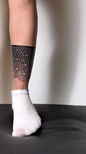 Sacred Geometry Style Stencil Application Tattoo Process by Medvedev