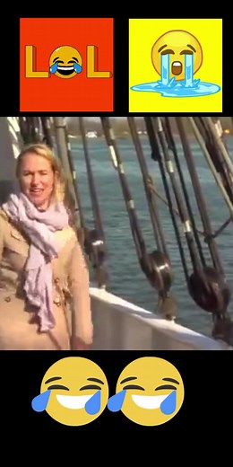 Dramatic Boat Scene: Woman Falls Into Water