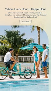 Our Sarasota beach resort’s famous Tiki Bar – the place we welcome blowing out your flip flop and finding that lost shaker of salt. | Lido Beach Resort