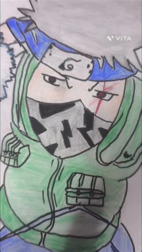 Kakashi hatake drawing full body (Chidori)