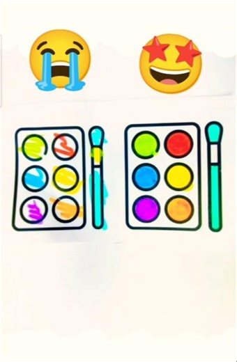 Right vs Wrong Coloring Challenge 🎨✨ | Satisfying Paint Palette Art!