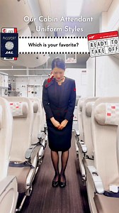 Elevating every flight with warm omotenashi hospitality and sky-high style. 👗☁️ Which JAL uniform do you love the most? ❤️ #FlyJAL #JapanAirlines #Fashion #CabinAttendant #CabinCrewStyle | Japan Airlines