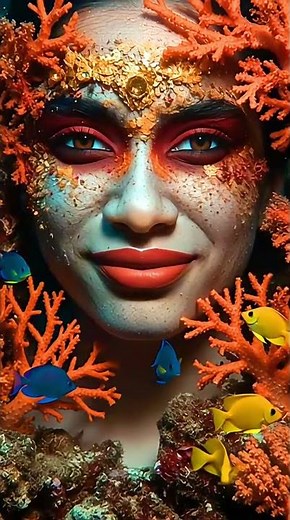 Hidden Mermaid 🧜‍♀️✨ | The Secret Face Beneath the Sea