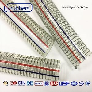 [Hot Item] Flexible PVC Steel Wire Hose Transparent Clear Wire Spring Hose