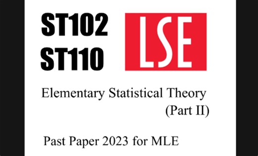 LSE ST102 ST110 Elementary Statistical Theory past paper讲解 辅导可试课