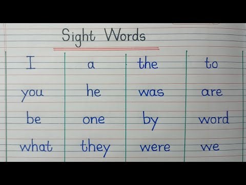 Sight Words| Learn Sight Words| Read and Write Sight Words|