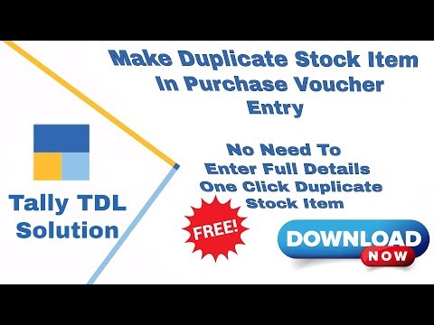 Create duplicate stock item in one click || no need to enter full details ‪@TallyTdlSolution‬