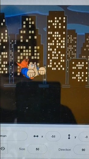 Superman Scratch game tutorial PART 3 scrolling background #stem #robotics #coding #superman #game