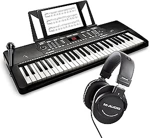 Alesis Melody 54 and M-Audio HDH40 - Electric Keyboard Digital Piano with 54 Keys, Speakers, 300 Sounds, Microphone, Headphones and Piano Lessons