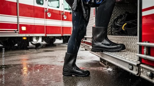 Waterproof Boots for Emergency Response Personnel - Ideal for Firefighters and Rescue Teams