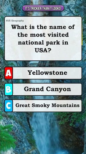 🌲 What is the name of most VISITED national park in USA? 🏞️🇺🇸 #Shorts #usaquiz #geography