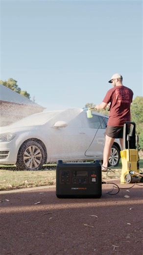 Make the most of the warm weather and wash your car with the power of the PS2000 Lithium Power Station 2000W! 🚗 ⚡ 🔋 #iTechworld #ThePowerExpert #PowerYourNextAdventure #PowerStation #PS2000 #Lithium #LithiumPower #Australia | iTechworld