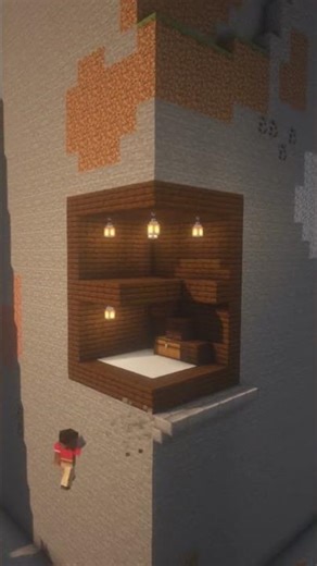 First time Minecraft Moden Mountain House #shorts