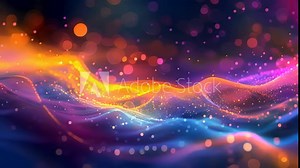 An ethereal landscape with colorful streams of particles symbolizing the sea of quarks and gluons.