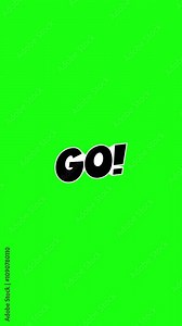 3 2 1 go Animation With Green Screen