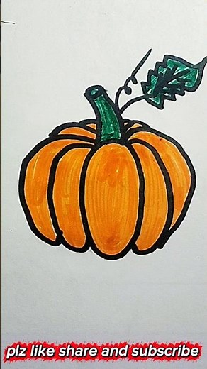 how to draw pumpkin /easy drawing tutorials for beginners #art #pumpkin #viral #easydrawing