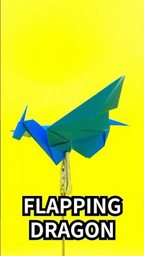 Origami Paper Flapping Dragon | How to make an easy origami flapping dragon (No.1)