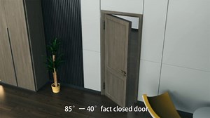 3 Pack Self Closing Door Hinge,5.8 Inch Spring Loaded Hinges, Adjustable Door Closer with Silent Hydraulic Buffer System,Space Aluminum，Black