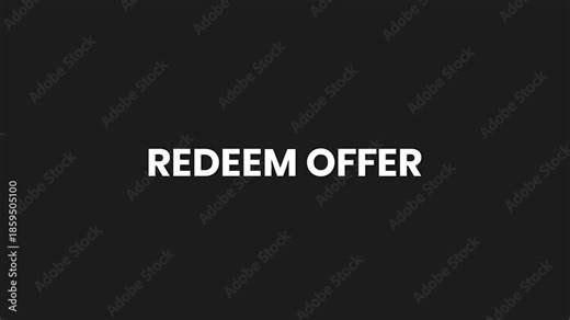 Redeem Offer Minimal Particle Text Animation 4K Discount Activation and Special Deal Announcement