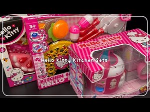 14 Minutes Satisfying with Unboxing Hello Kitty Kitchen Sets (3 SETS!) | Cute Toys ASMR