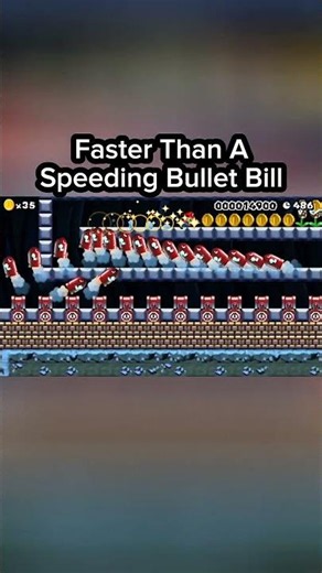 Mario faster than a speeding Bullet Bill 🤣🔥 #mario #nintendo #mariomaker