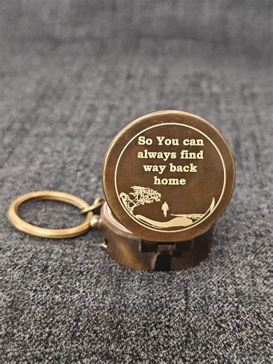 Personalized Keyring Compass 1.25 Inch | Custom Photo & Text Engraved Compass | Anniversary Gift for Him | Adventure Keepsake | Groomsmen. - Etsy