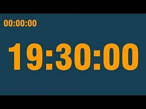 19 hour 30 minute timer (play at 0.5x speed) (with end alarm, time elapsed and progress bar)